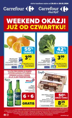 Carrefour - gazetka promocyjna Gazetka Weekend promek już od czwartku od czwartku 26.02 do soboty 28.02