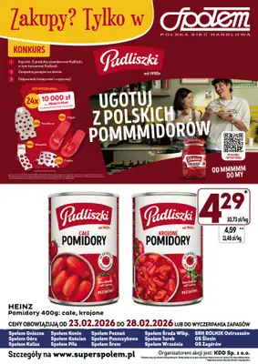 Społem - Blisko i Korzystnie - gazetka promocyjna Plakaty promocyjne od wtorku 24.02 do soboty 28.02