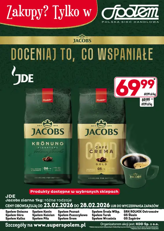 Społem - Blisko i Korzystnie - gazetka promocyjna Plakaty promocyjne od wtorku 24.02 do soboty 28.02 - strona 2