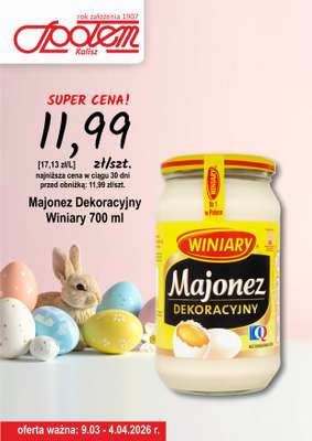 Społem - Blisko i Korzystnie - gazetka promocyjna Plakat promocyjny PSS Kalisz od poniedziałku 09.03 do soboty 04.04