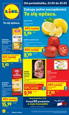Lidl - gazetka promocyjna Oferta od poniedziałku od poniedziałku 23.02 do środy 25.02