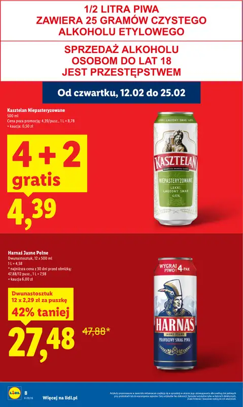 Lidl - gazetka promocyjna Oferta od poniedziałku od poniedziałku 23.02 do środy 25.02 - strona 8