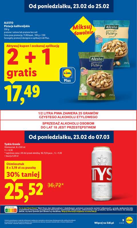 Lidl - gazetka promocyjna Oferta od poniedziałku od poniedziałku 23.02 do środy 25.02 - strona 9