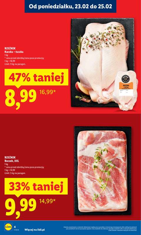 Lidl - gazetka promocyjna Oferta od poniedziałku od poniedziałku 23.02 do środy 25.02 - strona 4