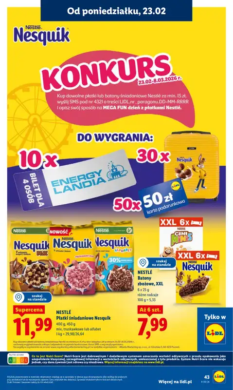Lidl - gazetka promocyjna Oferta od poniedziałku od poniedziałku 23.02 do środy 25.02 - strona 43