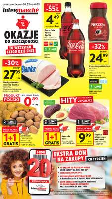 Intermarche - gazetka promocyjna Gazetka od czwartku 26.02 do środy 04.03