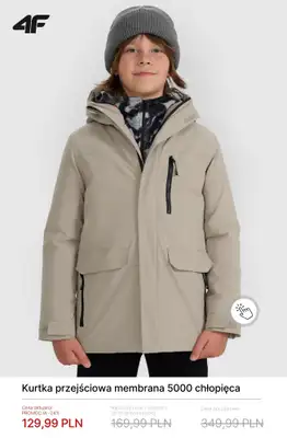 4F - gazetka promocyjna Wiosenne kurtki dziecięce – od 59,99 zł od wtorku 24.02  - strona 13