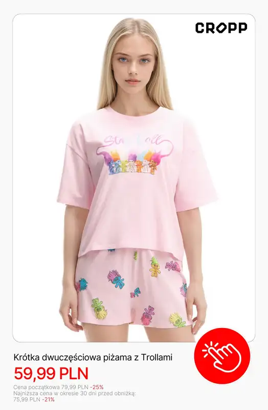 Cropp - gazetka promocyjna Piżamy i kapcie dla niej od wtorku 24.02  - strona 6