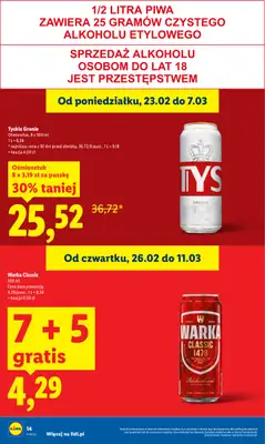 Lidl - gazetka promocyjna Oferta od czwartku od czwartku 26.02 do soboty 28.02 - strona 14