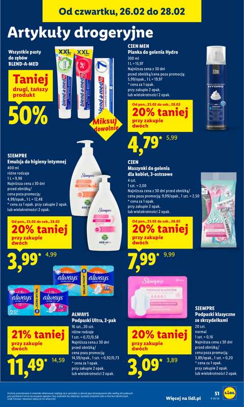 Lidl - gazetka promocyjna Oferta od czwartku od czwartku 26.02 do soboty 28.02 - strona 51