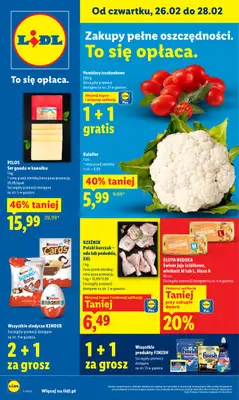 Lidl - gazetka promocyjna Oferta od czwartku od czwartku 26.02 do soboty 28.02