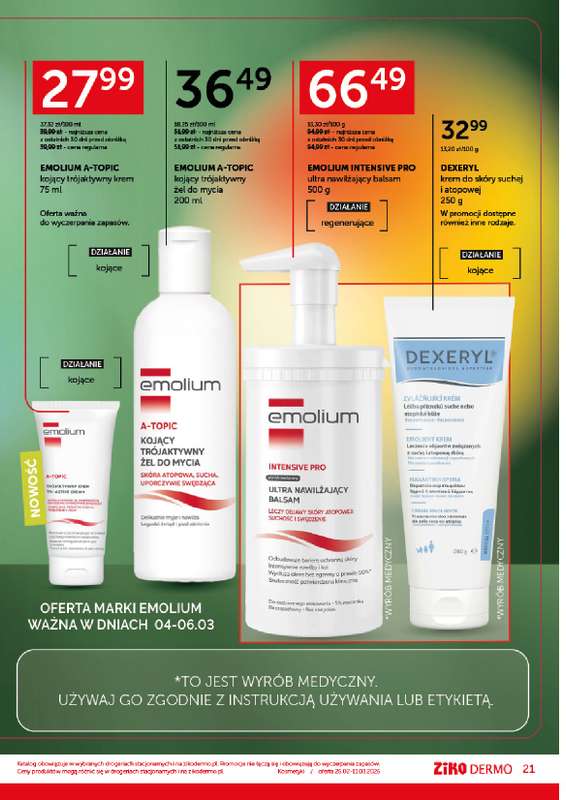 Ziko Dermo - gazetka promocyjna Nawilżenie i odżywienie skóry od czwartku 26.02 do środy 11.03 - strona 21