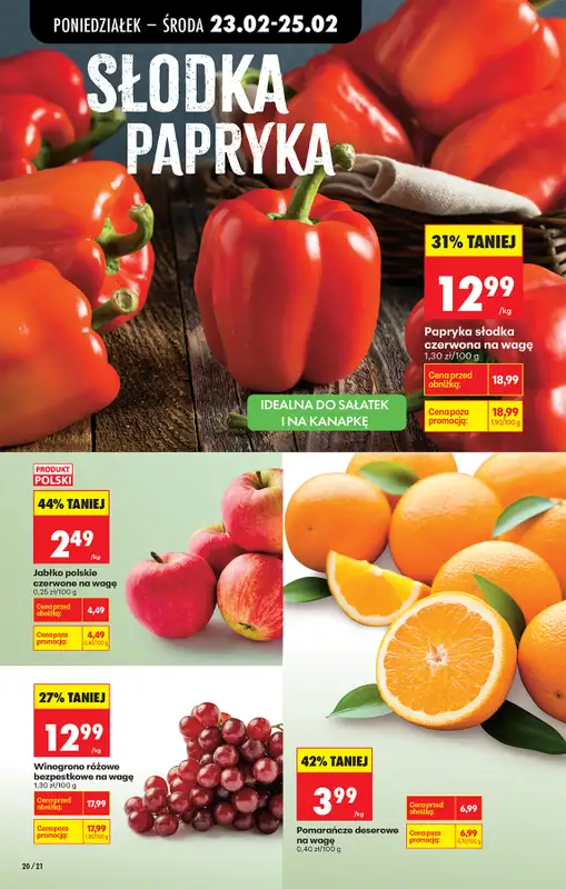 Biedronka - gazetka promocyjna Od poniedziałku, Z ladą tradycyjną od poniedziałku 23.02 do soboty 28.02 - strona 22