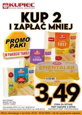Kupiec - gazetka promocyjna Promopaki od środy 25.02 do wtorku 03.03