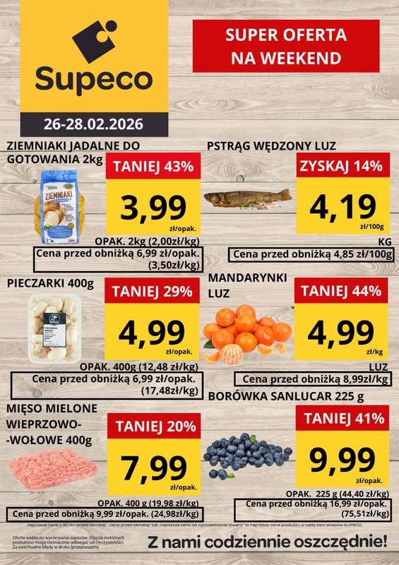 Supeco - gazetka promocyjna Super oferta na weekend od czwartku 26.02 do soboty 28.02