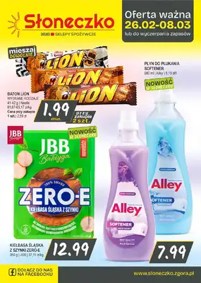 Słoneczko - gazetka promocyjna Gazetka od czwartku 26.02 do niedzieli 08.03