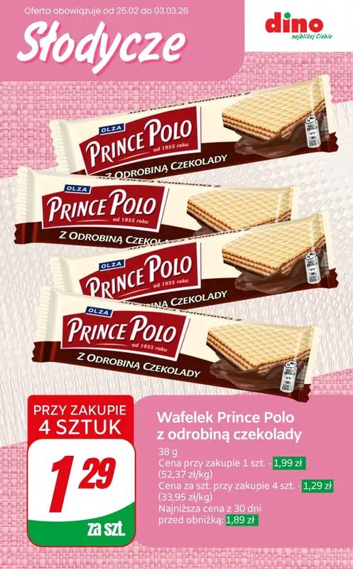 Dino - gazetka promocyjna Najlepsze okazje na SŁODYCZE! od czwartku 26.02 do wtorku 03.03 - strona 10
