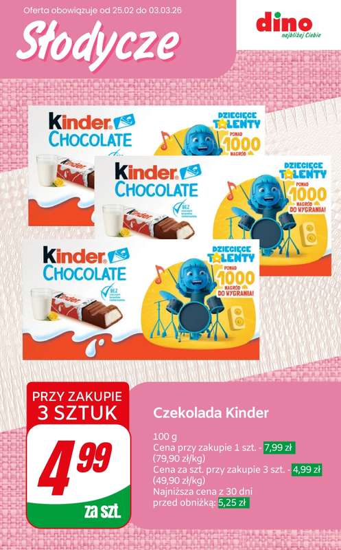 Dino - gazetka promocyjna Najlepsze okazje na SŁODYCZE! od czwartku 26.02 do wtorku 03.03 - strona 9