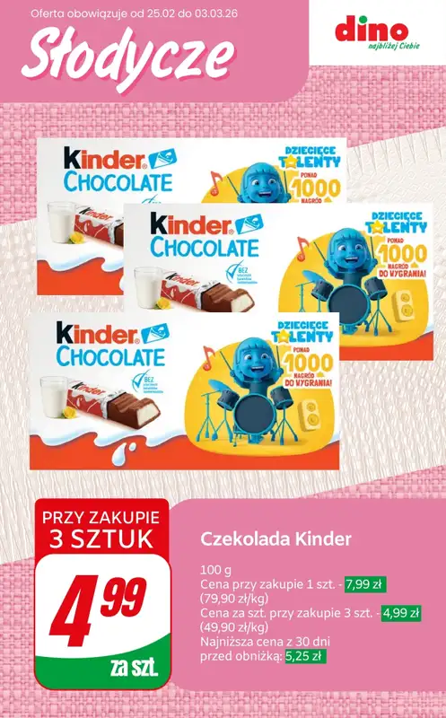 Dino - gazetka promocyjna Najlepsze okazje na SŁODYCZE! od czwartku 26.02 do wtorku 03.03 - strona 9