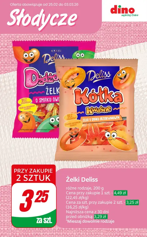 Dino - gazetka promocyjna Najlepsze okazje na SŁODYCZE! od czwartku 26.02 do wtorku 03.03 - strona 6