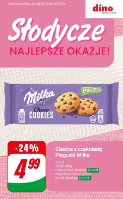 Dino - gazetka promocyjna Najlepsze okazje na SŁODYCZE! od czwartku 26.02 do wtorku 03.03
