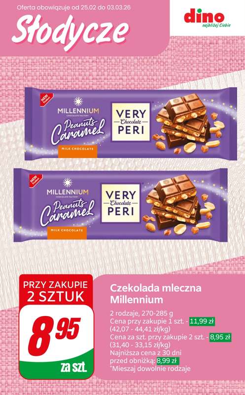 Dino - gazetka promocyjna Najlepsze okazje na SŁODYCZE! od czwartku 26.02 do wtorku 03.03 - strona 7