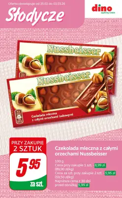 Dino - gazetka promocyjna Najlepsze okazje na SŁODYCZE! od czwartku 26.02 do wtorku 03.03 - strona 3