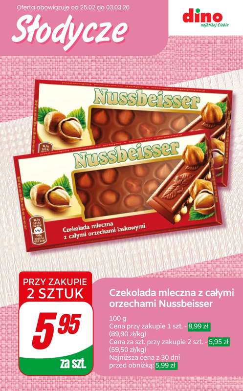 Dino - gazetka promocyjna Najlepsze okazje na SŁODYCZE! od czwartku 26.02 do wtorku 03.03 - strona 3