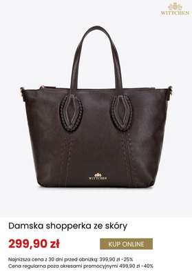 Damska shopperka ze skóry