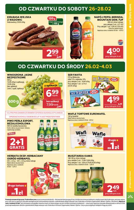 Stokrotka - gazetka promocyjna Gazetka Supermarket od czwartku 26.02 do środy 04.03 - strona 3