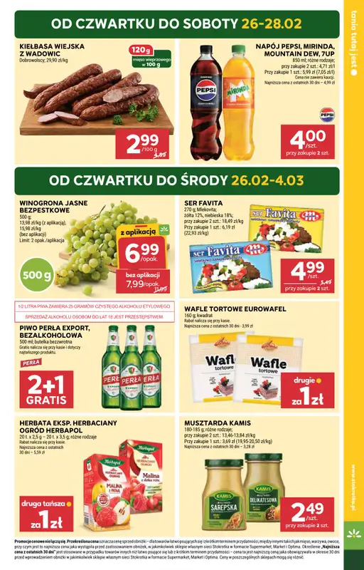Stokrotka - gazetka promocyjna Gazetka Supermarket od czwartku 26.02 do środy 04.03 - strona 3