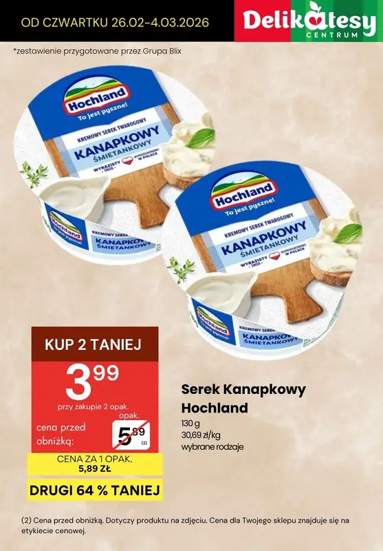 Delikatesy Centrum - gazetka promocyjna Produkty na kanapkę - SPRAWDŻ PROMOCJE! od czwartku 26.02 do środy 04.03 - strona 6