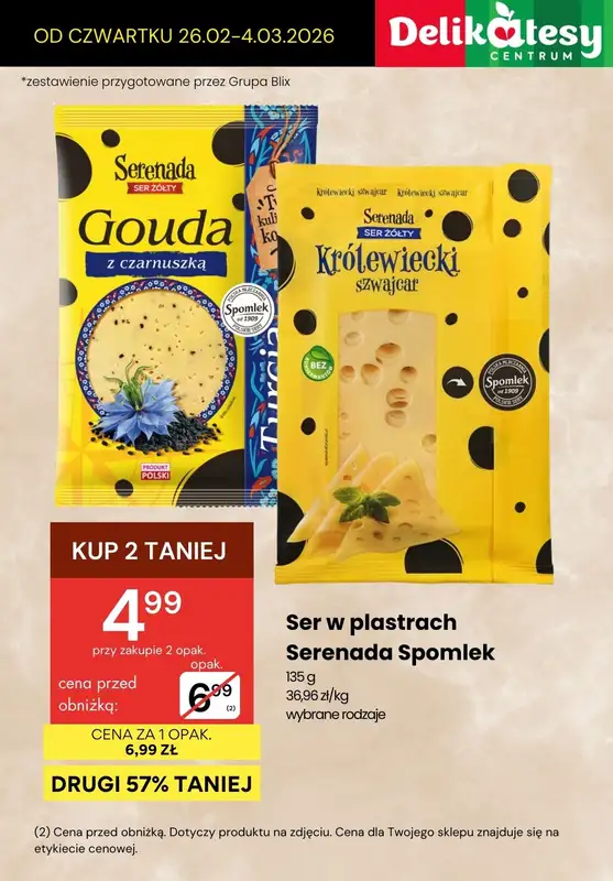 Delikatesy Centrum - gazetka promocyjna Produkty na kanapkę - SPRAWDŻ PROMOCJE! od czwartku 26.02 do środy 04.03 - strona 4