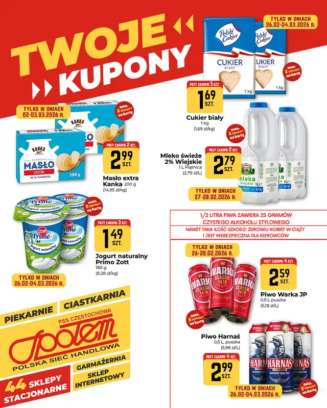 Społem Częstochowa - gazetka promocyjna Plakaty promocyjne od czwartku 26.02 do środy 04.03 - strona 2