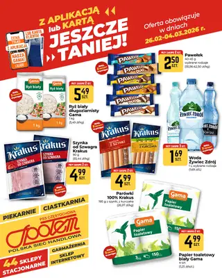 Społem Częstochowa - gazetka promocyjna Plakaty promocyjne od czwartku 26.02 do środy 04.03