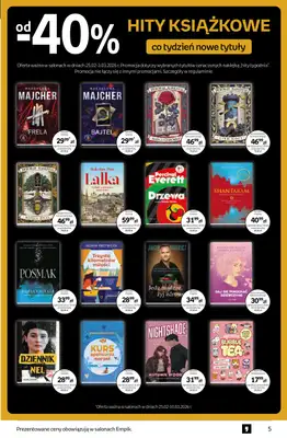 Empik - gazetka promocyjna Tom kultury: książki od środy 25.02 do wtorku 10.03 - strona 5
