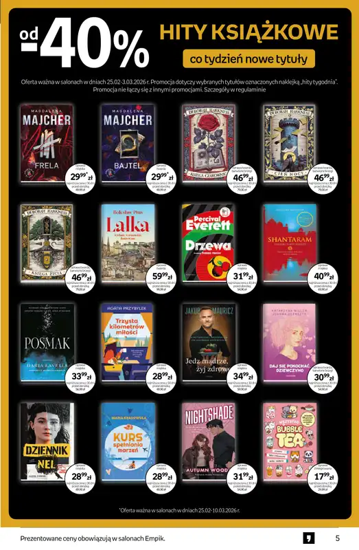 Empik - gazetka promocyjna Tom kultury: książki od środy 25.02 do wtorku 10.03 - strona 5