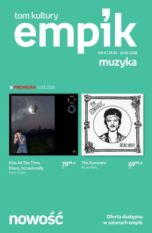 Empik - gazetka promocyjna Tom kultury: muzyka od środy 25.02 do wtorku 10.03