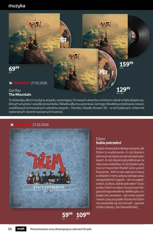 Empik - gazetka promocyjna Tom kultury: muzyka od środy 25.02 do wtorku 10.03 - strona 4