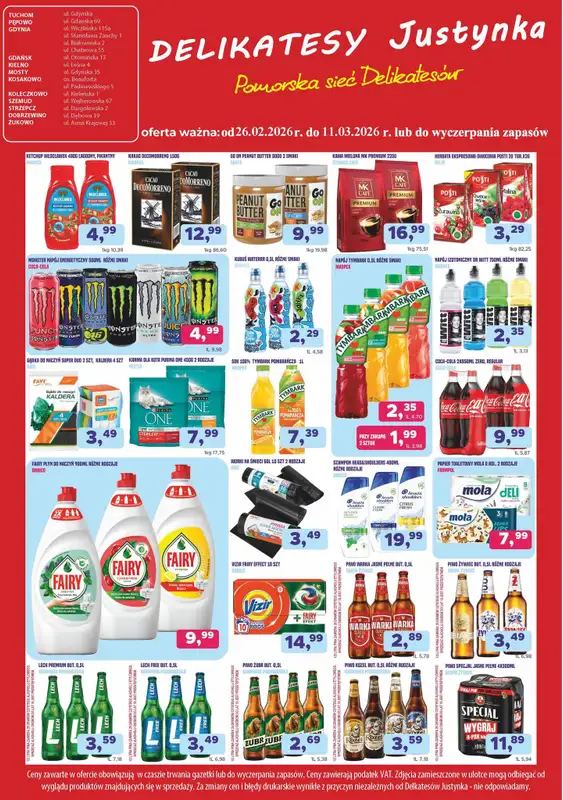 Delikatesy Justynka - gazetka promocyjna Gazetka od czwartku 26.02 do środy 11.03 - strona 2