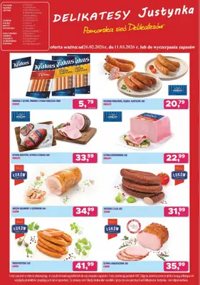 Delikatesy Justynka - gazetka promocyjna Gazetka od czwartku 26.02 do środy 11.03 - strona 6