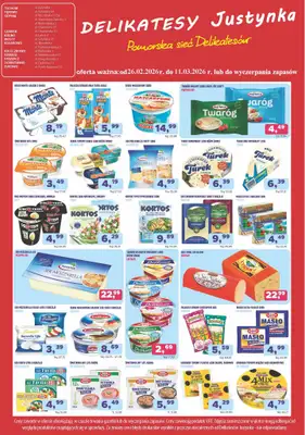 Delikatesy Justynka - gazetka promocyjna Gazetka od czwartku 26.02 do środy 11.03 - strona 4