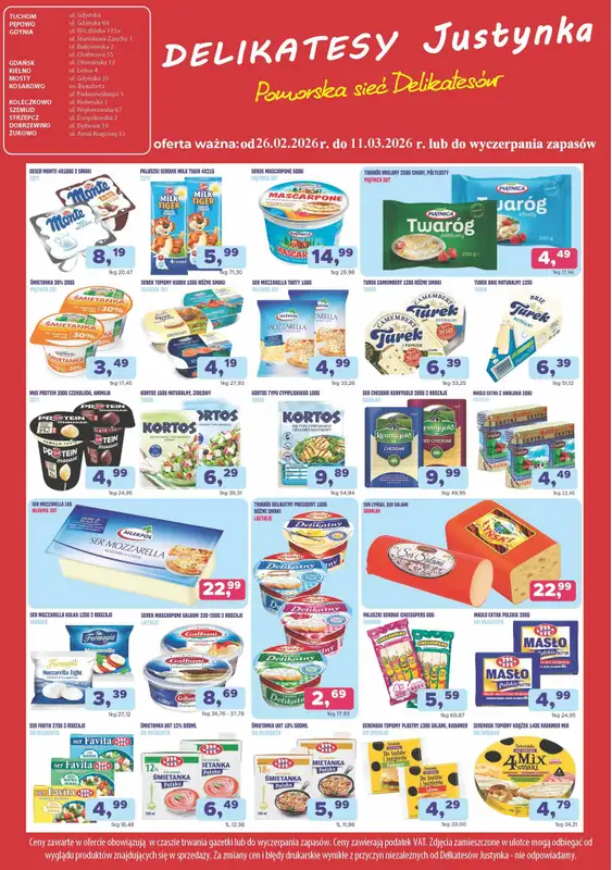 Delikatesy Justynka - gazetka promocyjna Gazetka od czwartku 26.02 do środy 11.03 - strona 4