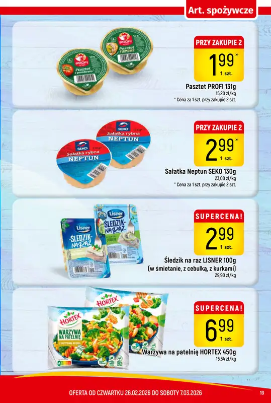 Delikatesy Piotruś Pan - gazetka promocyjna Gazetka od czwartku 26.02 do soboty 07.03 - strona 13