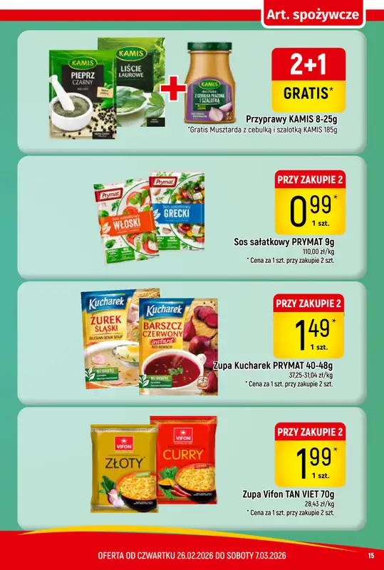 Delikatesy Piotruś Pan - gazetka promocyjna Gazetka od czwartku 26.02 do soboty 07.03 - strona 15