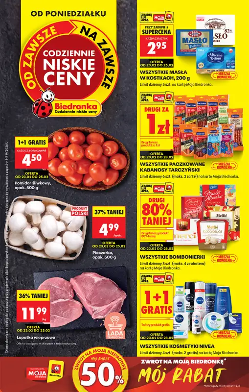 Biedronka - gazetka promocyjna Od poniedziałku, Z ladą tradycyjną  