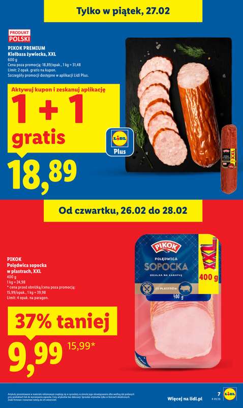 Lidl - gazetka promocyjna Oferta od czwartku od czwartku 26.02 do soboty 28.02 - strona 7