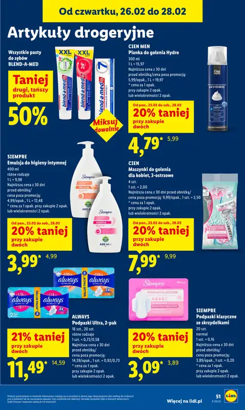 Lidl - gazetka promocyjna Oferta od czwartku od czwartku 26.02 do soboty 28.02 - strona 51