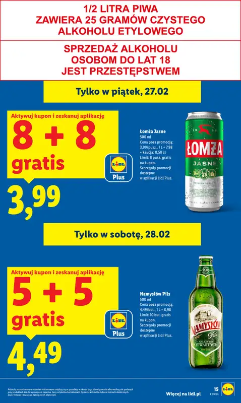 Lidl - gazetka promocyjna Oferta od czwartku od czwartku 26.02 do soboty 28.02 - strona 15