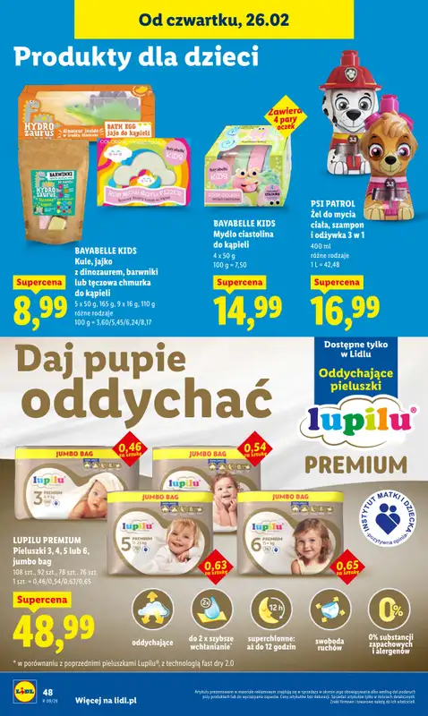 Lidl - gazetka promocyjna Oferta od czwartku od czwartku 26.02 do soboty 28.02 - strona 48